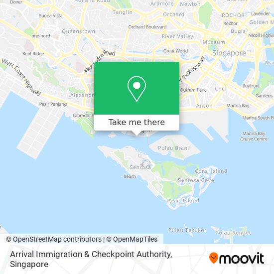 Arrival Immigration & Checkpoint Authority map