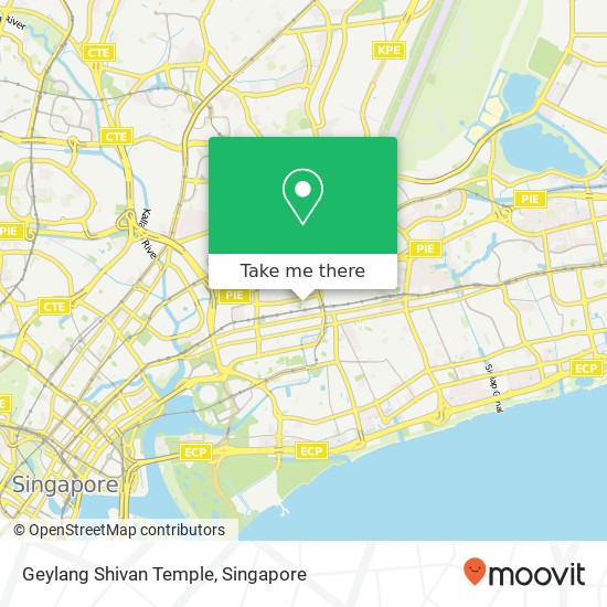 Geylang Shivan Temple map