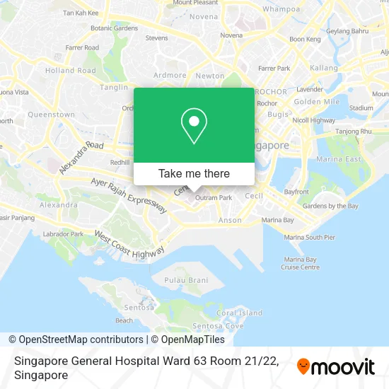 Singapore General Hospital Ward 63 Room 21 / 22 map