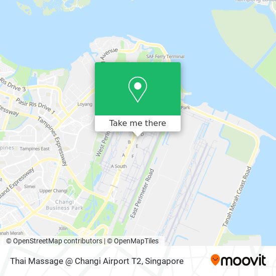 Thai Massage @ Changi Airport T2 map