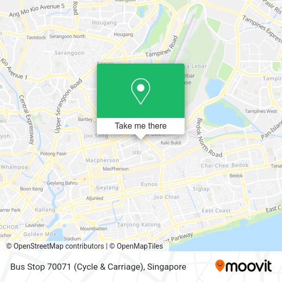 Bus Stop 70071 (Cycle & Carriage) map