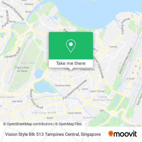 Vision Style Blk 513 Tampines Central map