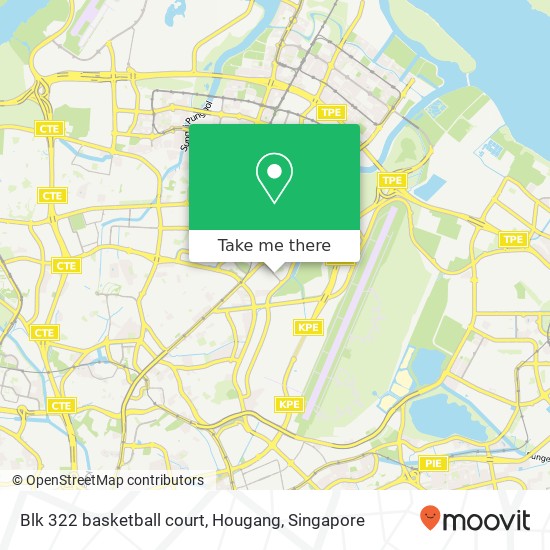 Blk 322 basketball court, Hougang map