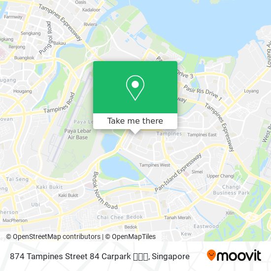 874 Tampines Street 84 Carpark  map