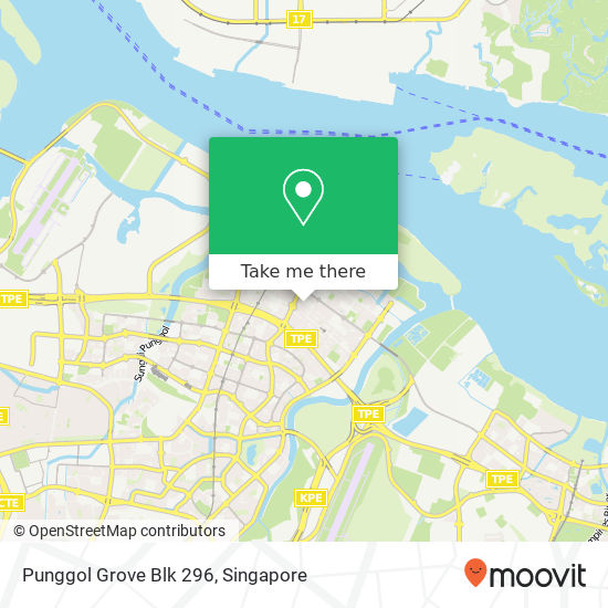 Punggol Grove Blk 296 map