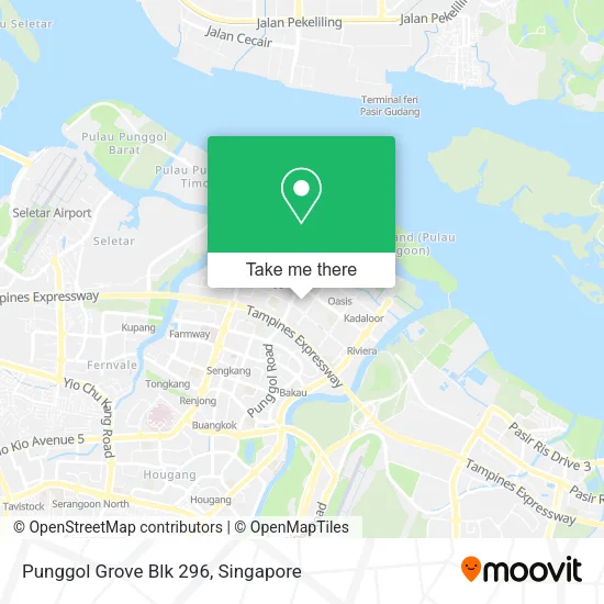 Punggol Grove Blk 296 map