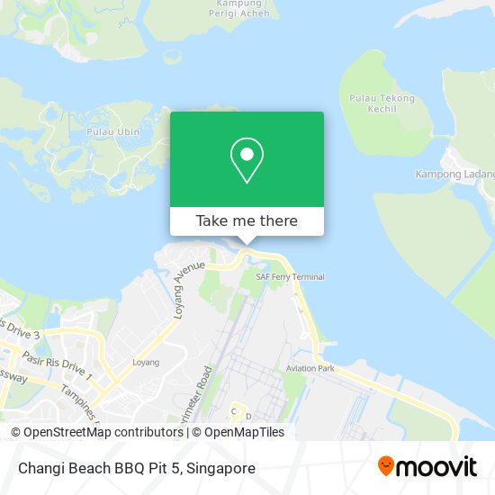 Changi Beach BBQ Pit 5 map