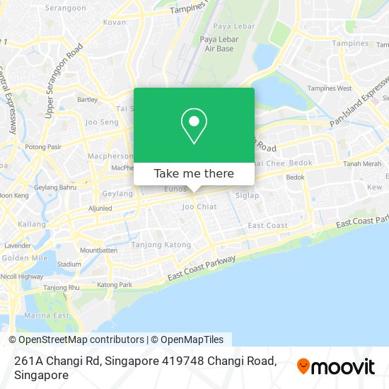 261A Changi Rd, Singapore 419748 Changi Road map