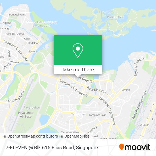 7-ELEVEN @ Blk 615 Elias Road地图