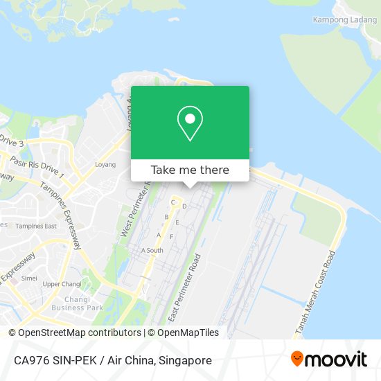 CA976 SIN-PEK / Air China map