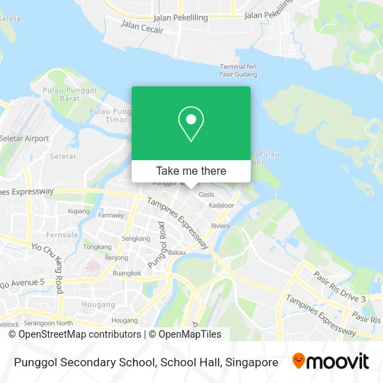 Punggol Secondary School, School Hall map