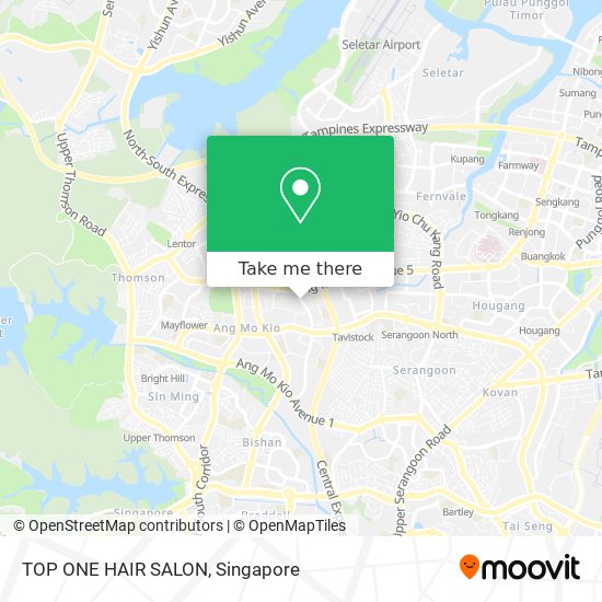 How to get to TOP ONE HAIR SALON in Singapore by Bus or Metro?