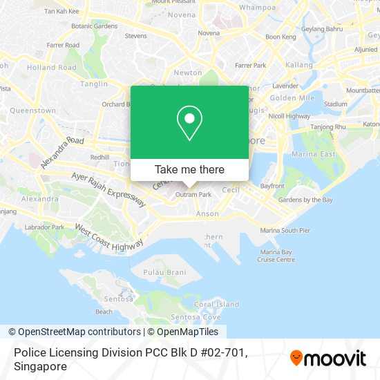 Police Licensing Division PCC Blk D #02-701 map