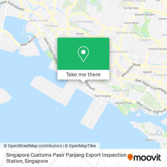 Singapore Customs Pasir Panjang Export Inspection Station map