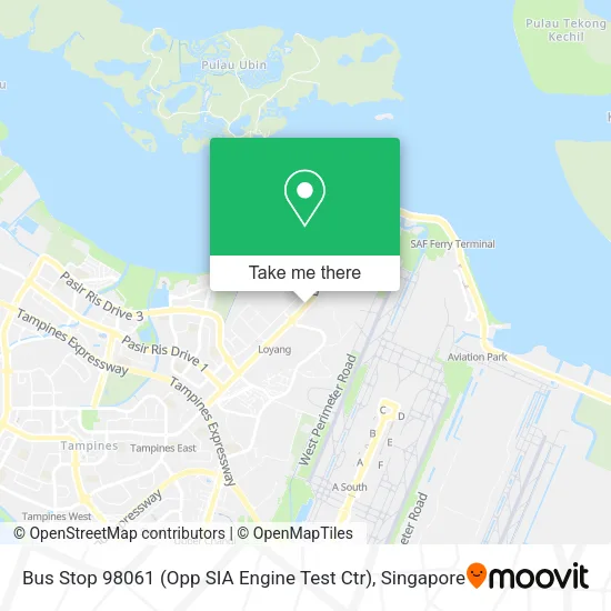 Bus Stop 98061 (Opp SIA Engine Test Ctr) map