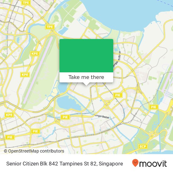 Senior Citizen Blk 842 Tampines St 82地图