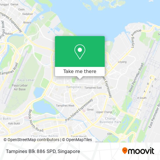 Tampines Blk 886 SPD map