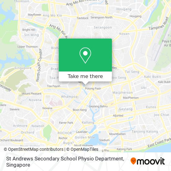 St Andrews Secondary School Physio Department map