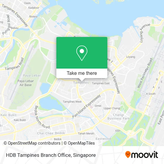 HDB Tampines Branch Office map
