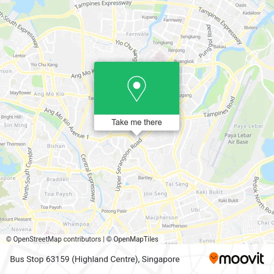 Bus Stop 63159 (Highland Centre) map