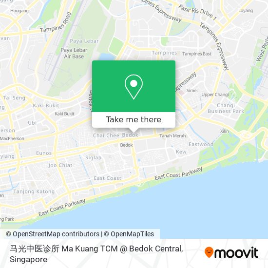 马光中医诊所 Ma Kuang TCM @ Bedok Central map