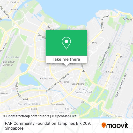 PAP Community Foundation Tampines Blk 209 map