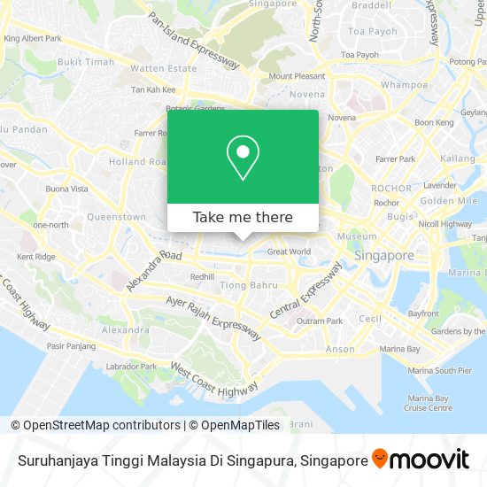 Suruhanjaya Tinggi Malaysia Di Singapura map