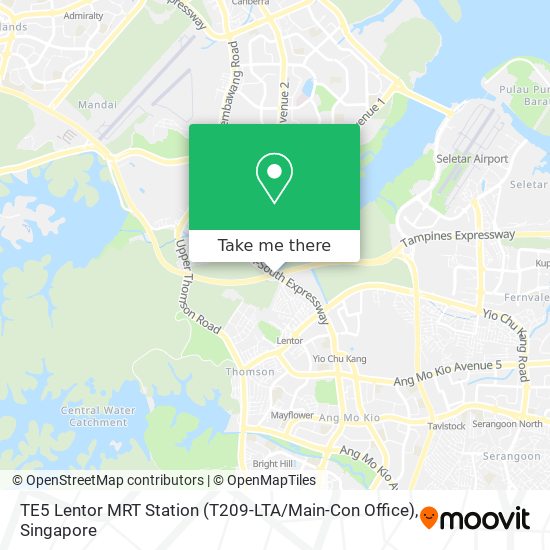 TE5 Lentor MRT Station (T209-LTA / Main-Con Office) map