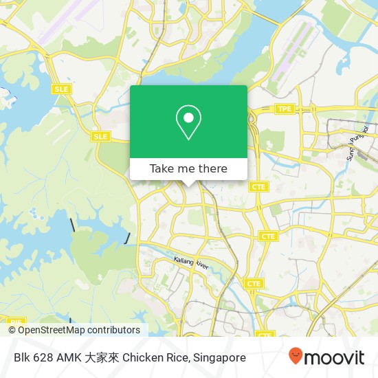 Blk 628 AMK 大家來 Chicken Rice map