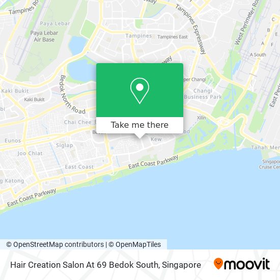 Hair Creation Salon At 69 Bedok South map