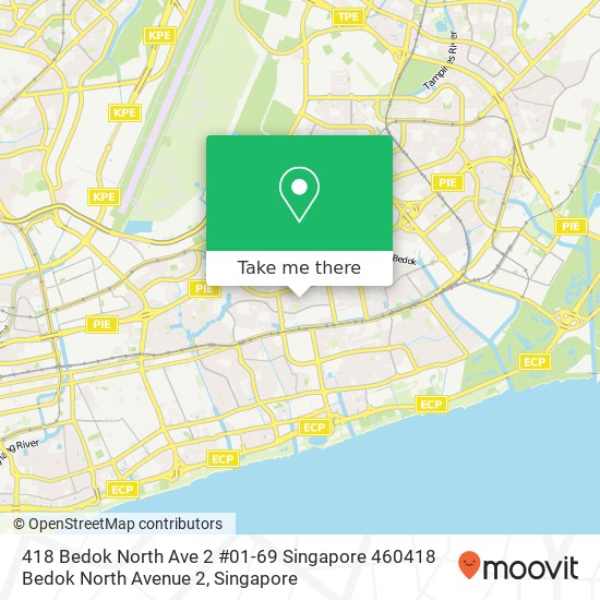 418 Bedok North Ave 2 #01-69 Singapore 460418 Bedok North Avenue 2地图