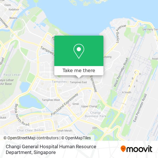 Changi General Hospital Human Resource Department map