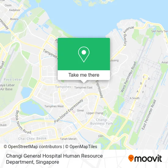 Changi General Hospital Human Resource Department地图
