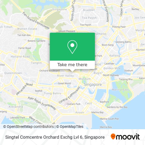 Singtel Comcentre Orchard Exchg Lvl 6 map