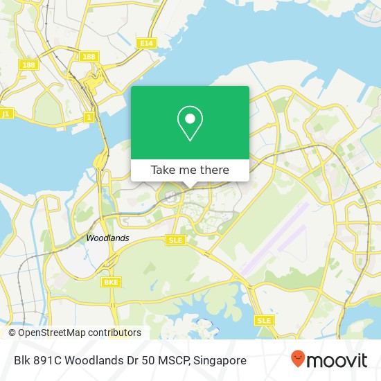 Blk 891C Woodlands Dr 50 MSCP地图