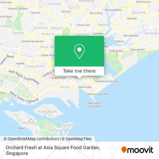 Orchard Fresh at Asia Square Food Garden map