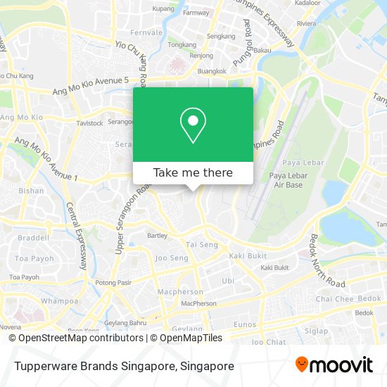 Tupperware Brands Singapore map