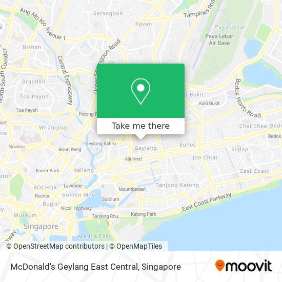 McDonald's Geylang East Central map