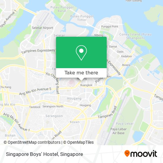 Singapore Boys' Hostel map