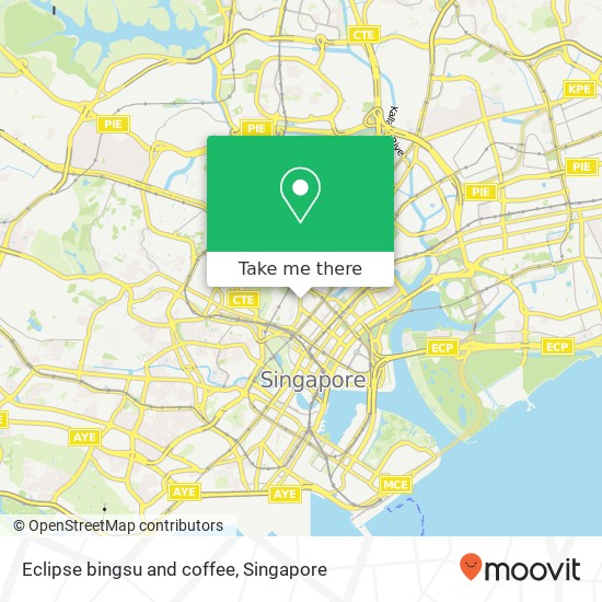 Eclipse bingsu and coffee map