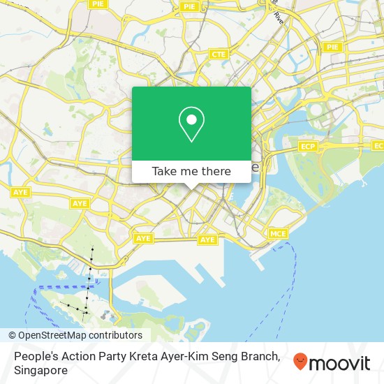 People's Action Party Kreta Ayer-Kim Seng Branch map
