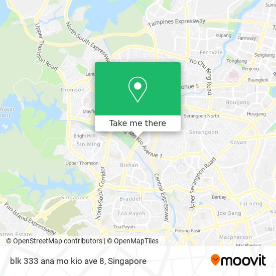 blk 333 ana mo kio ave 8 map