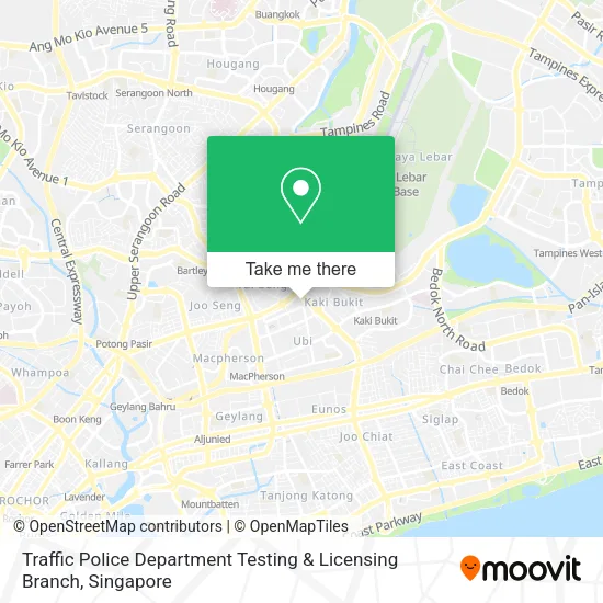Traffic Police Department Testing & Licensing Branch map