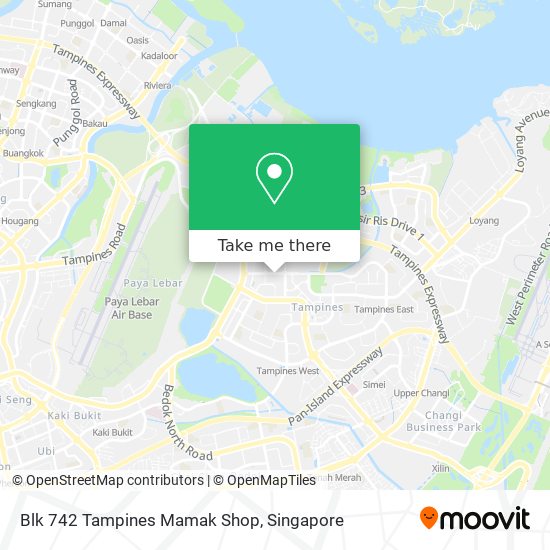 Blk 742 Tampines Mamak Shop map