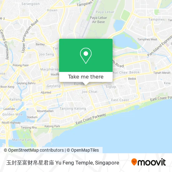 玉封至富财帛星君庙 Yu Feng Temple map