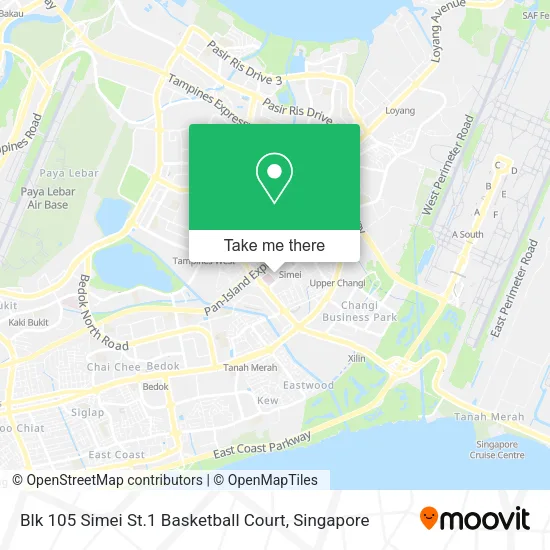 Blk 105 Simei St.1 Basketball Court map