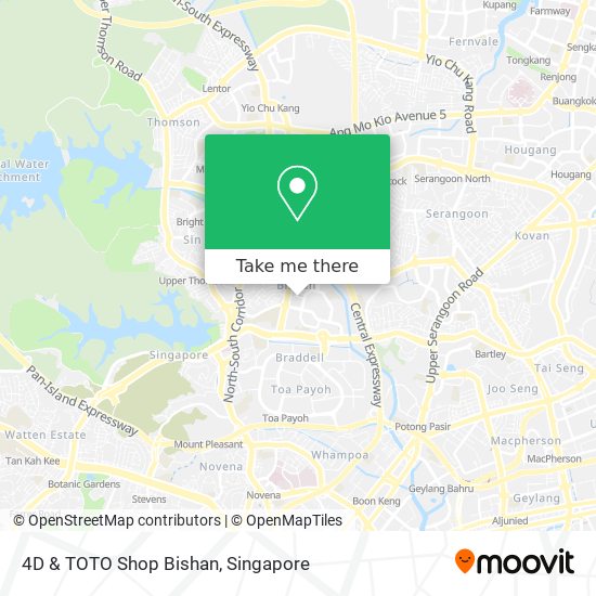4D & TOTO Shop Bishan map