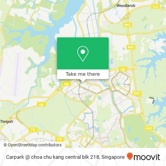Carpark @ choa chu kang central blk 218 map