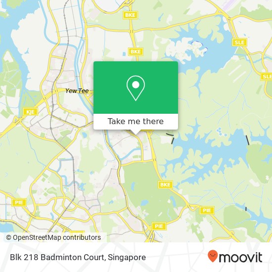 Blk 218 Badminton Court map