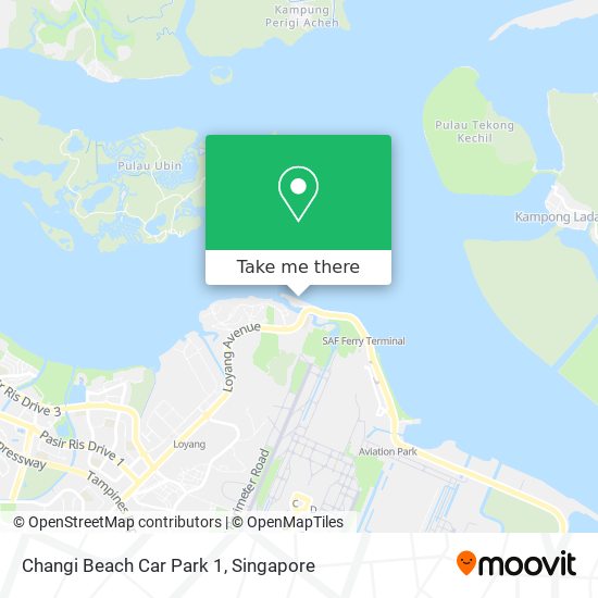 Changi Beach Car Park 1 map